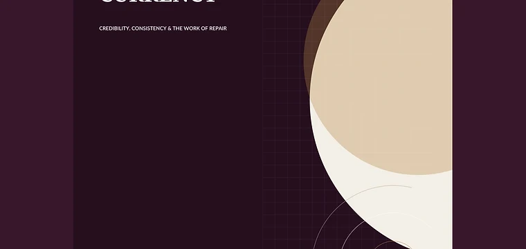 Trust Is the Currency field kit abstract editorial cover artwork