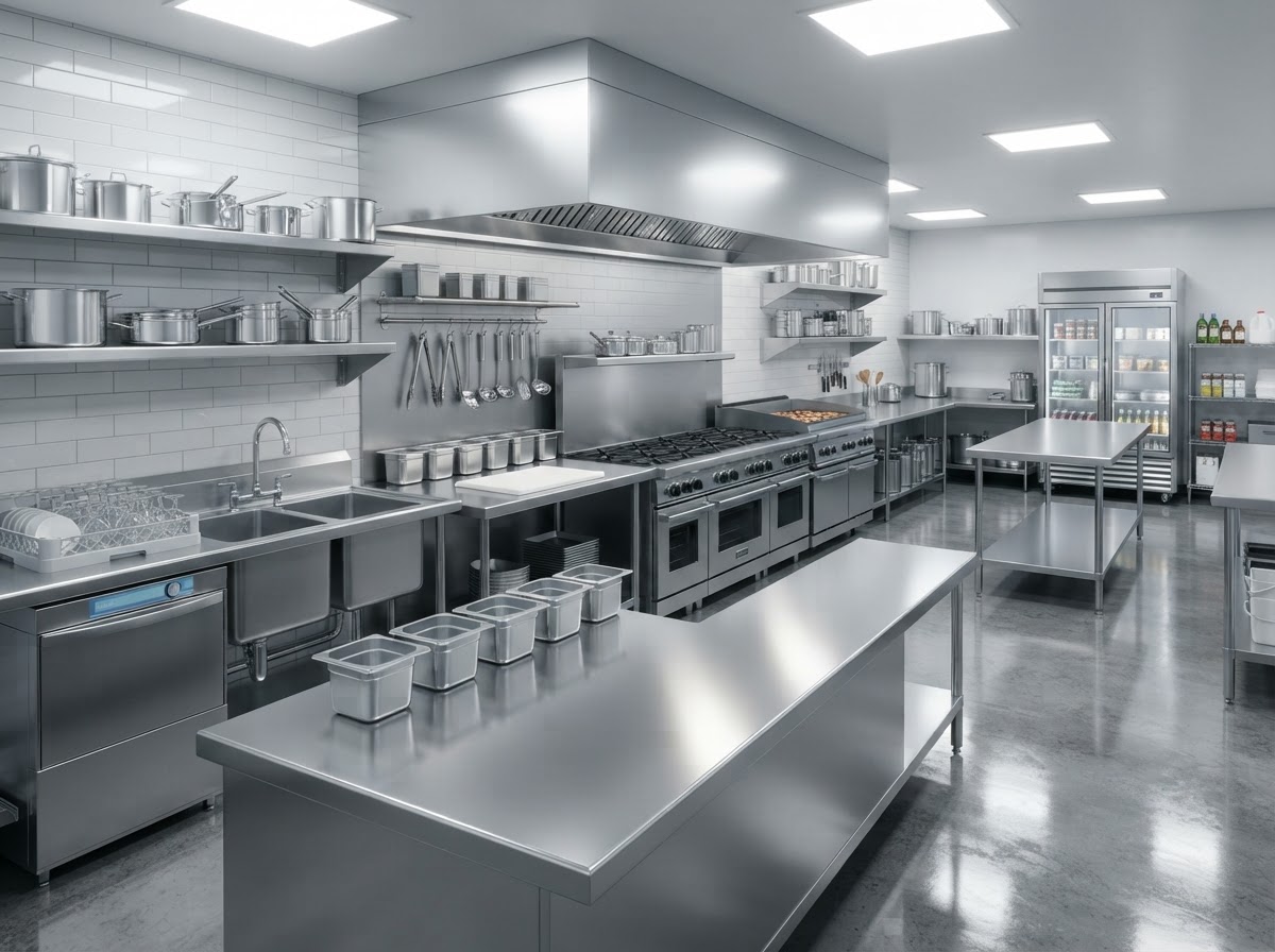 Before and after office clean Nottingham commercial kitchen deep clean by M&D Cleaning after