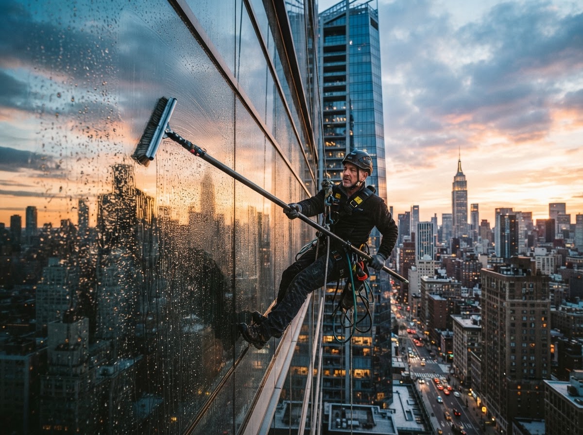 Commercial Window Cleaning commercial cleaning East Midlands before and after transformation