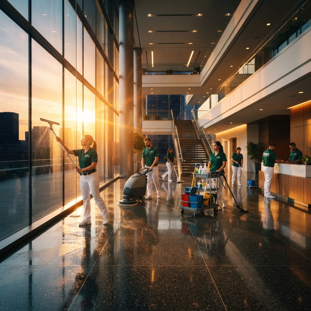 M&D Cleaning Services family team husband wife and daughter commercial cleaning business Nottingham