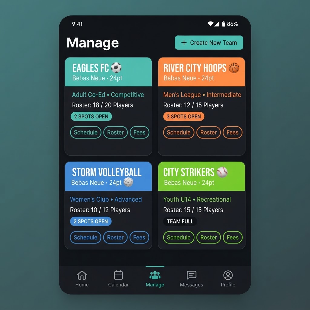 Manage your teams
