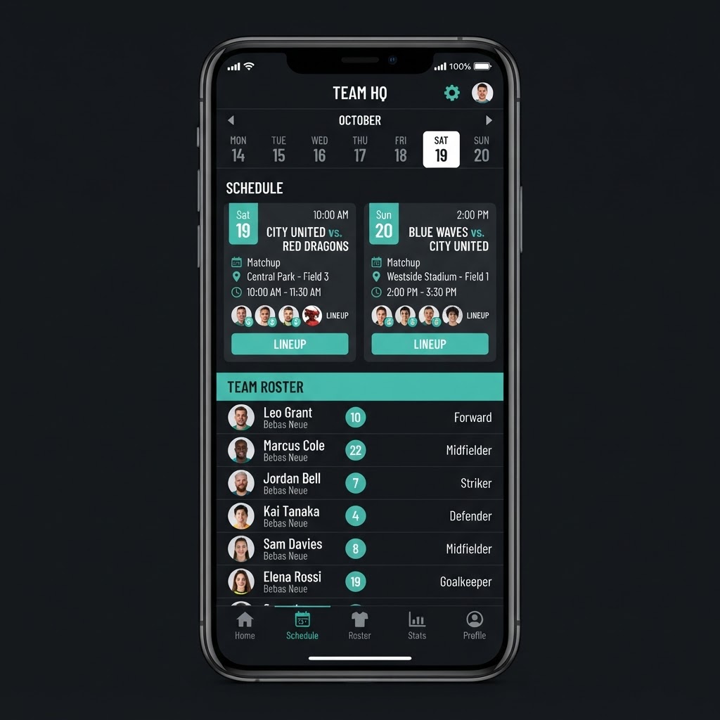 Schedule & fill lineups