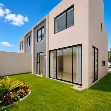 Fachada posterior de residencias Garza Azul TEMBO