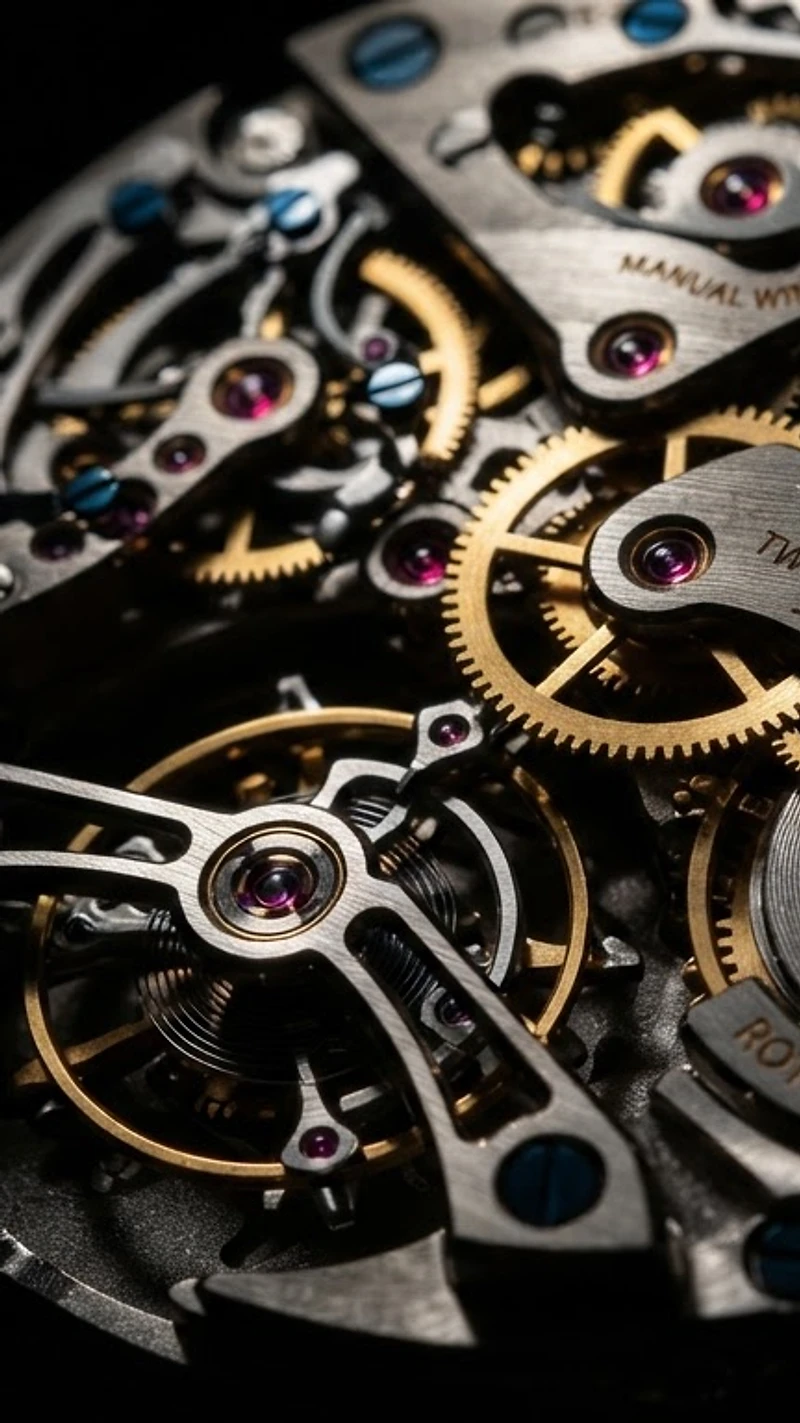 Intricate mechanical watch movement representing precision financial systems