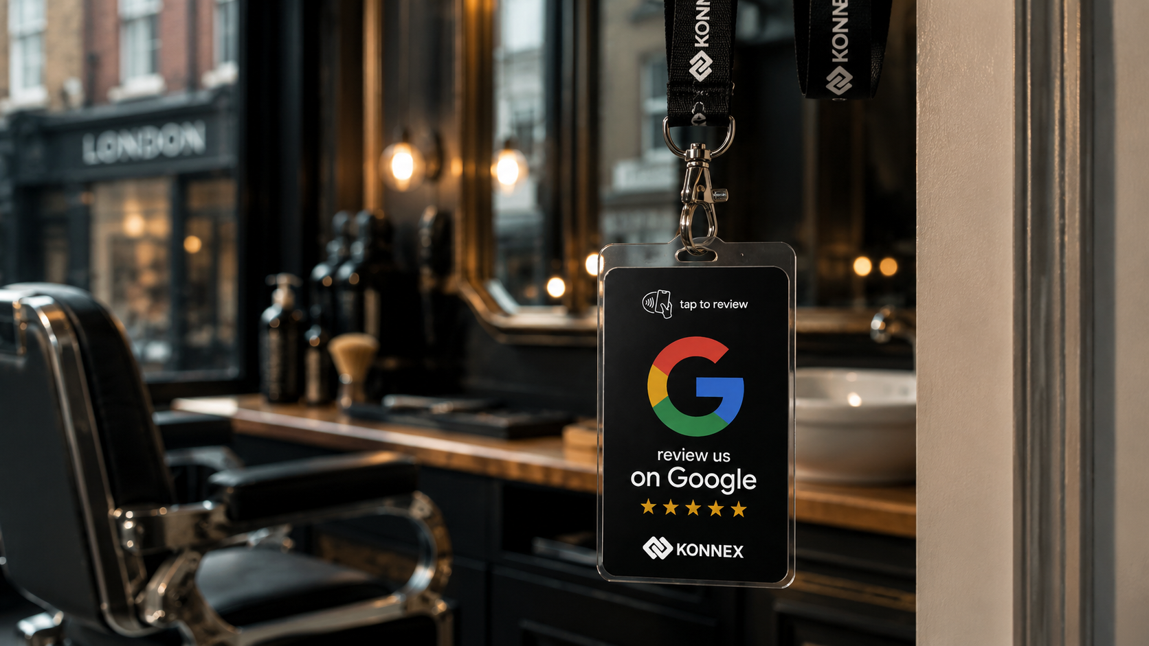 Google Review Card in use: Barbers