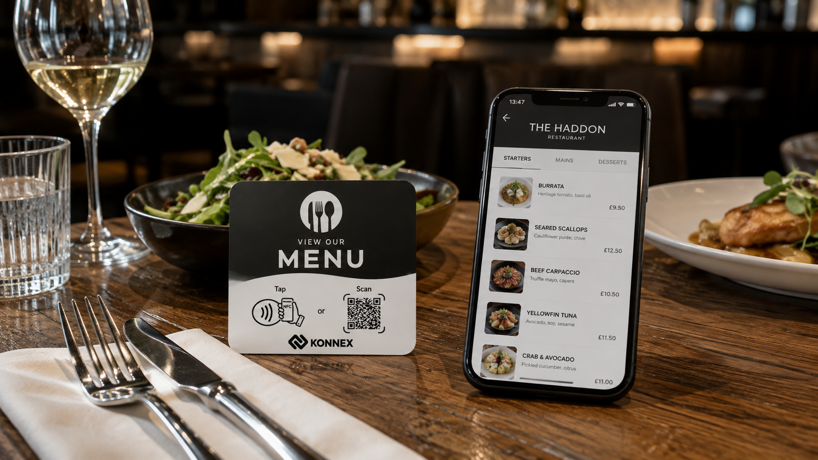Menu Review Card in use: Restaurants