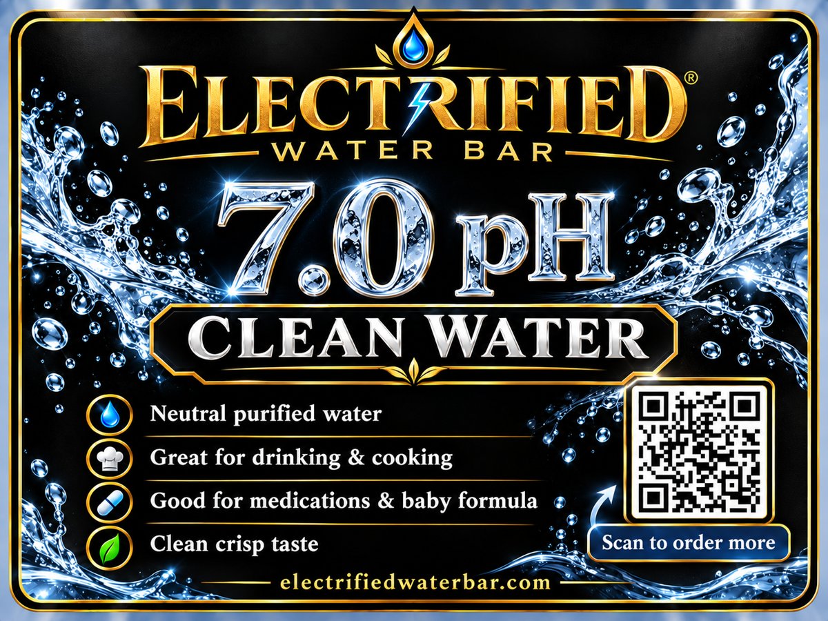 Electrified Water Bar pH 7.0 Clean Water, 1.3 Gallon Bag