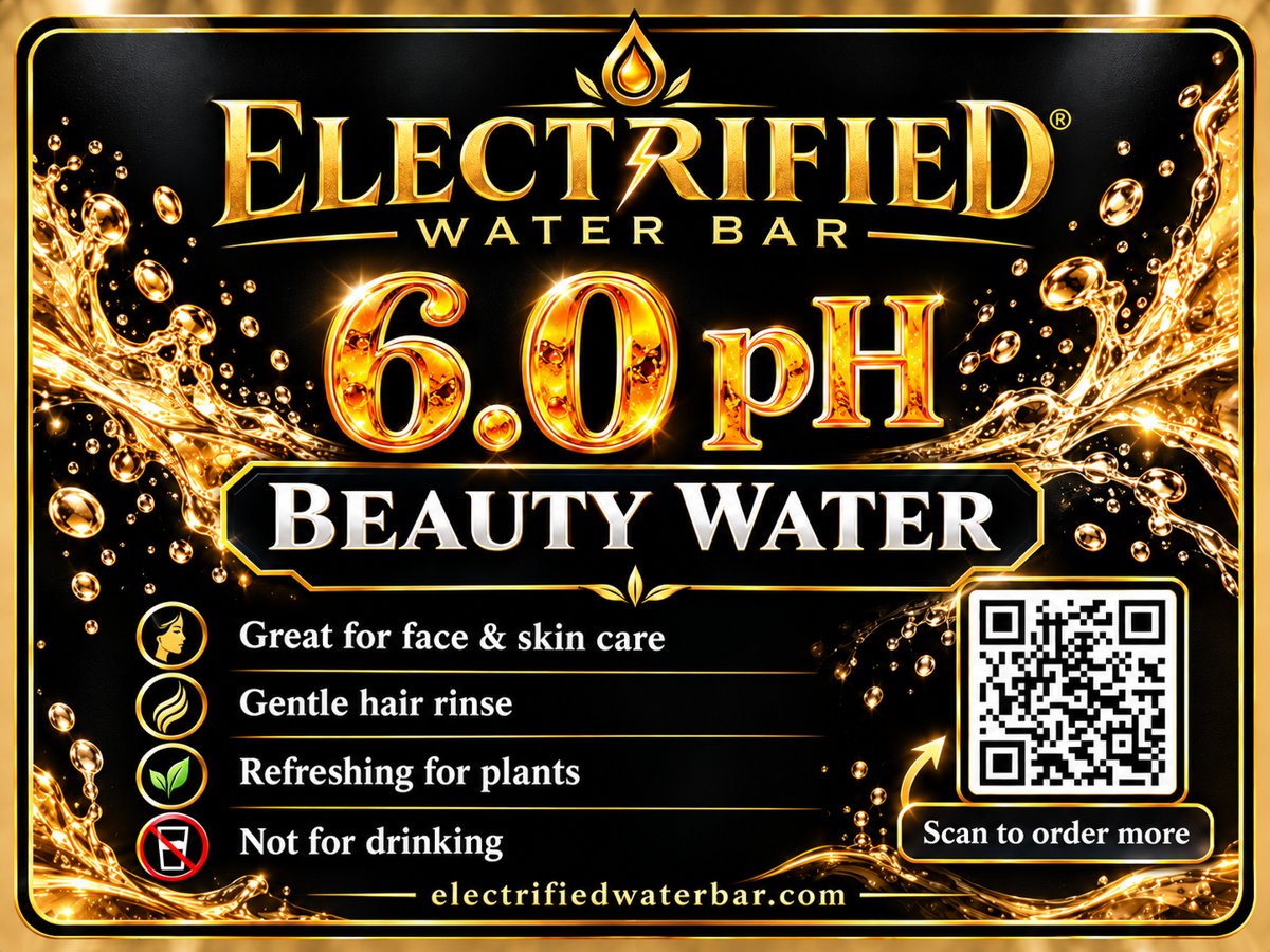 Electrified Water Bar pH 6.0 Beauty Water, 1.3 Gallon Bag