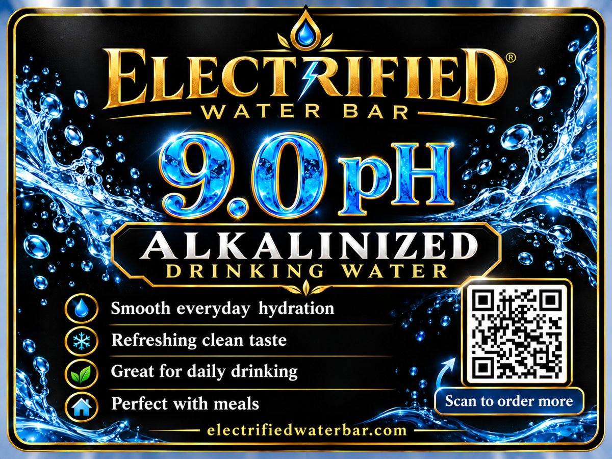 Electrified Water Bar pH 9.0 Alkalinized Water, 1.3 Gallon Bag