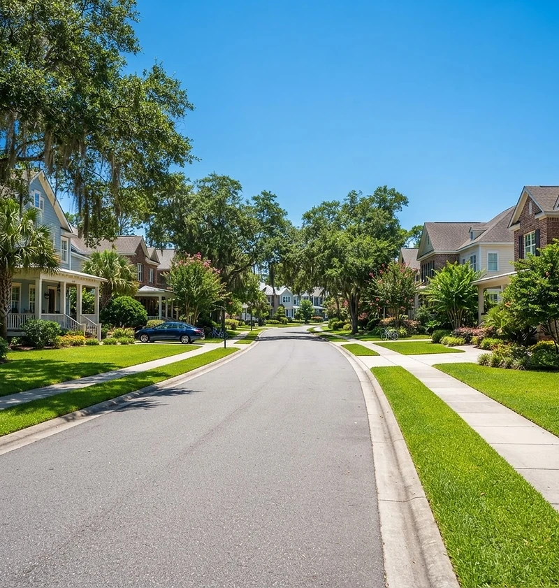 Sunny neighborhood in Northwest Florida