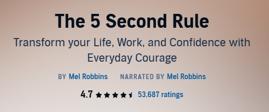 The 5 Second Rule by Mel Robbins on Audible