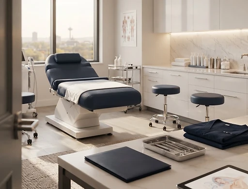 Sophisticated medical aesthetics classroom