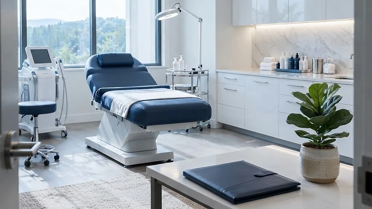 Contemporary medical aesthetics treatment room