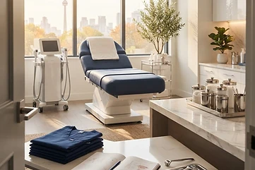 Refined medical aesthetics clinic classroom