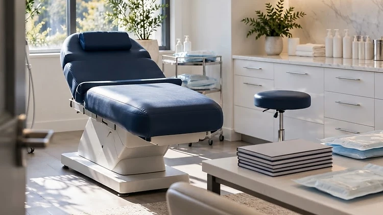 Medical aesthetics classroom with clinical supplies