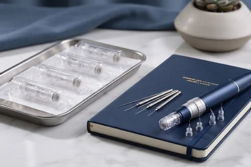 Dermal filler education tools in a sophisticated clinic