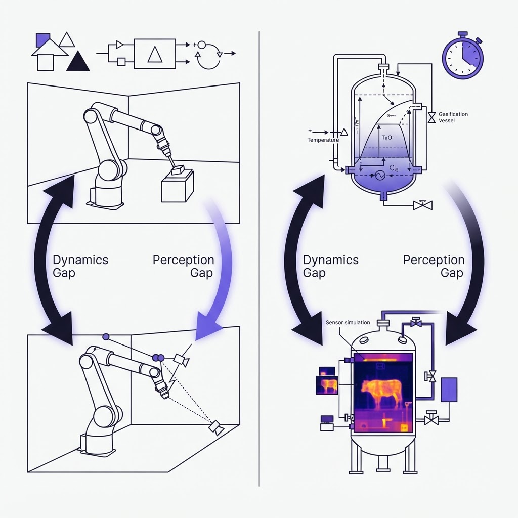 Sim to Real Transfer on a Live Process, Not a Robot