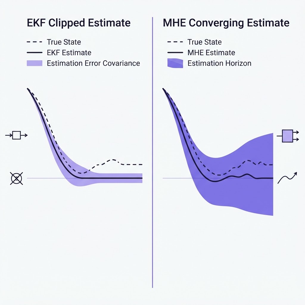 Moving Horizon Estimation vs Kalman Filter: Which to Use