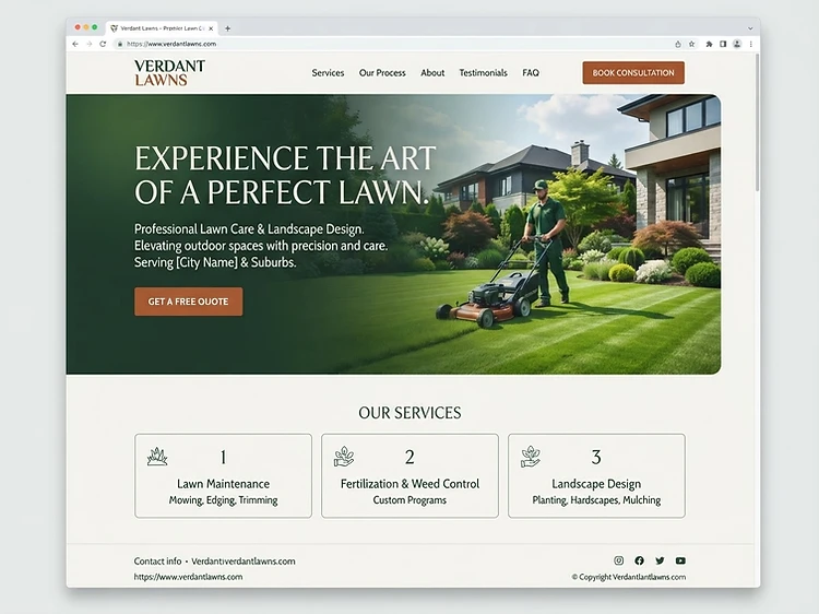 Lawn Care Pros website