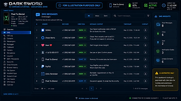 DARK SWORD C2 — SMS Monitoring module