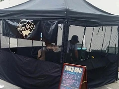 The pop-up tent