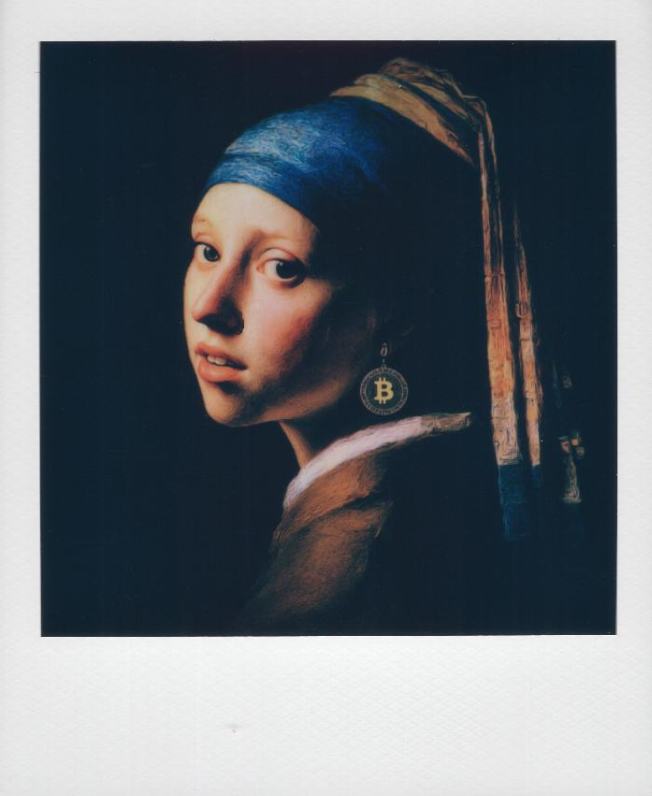 Girl with a Bitcoin Earring
