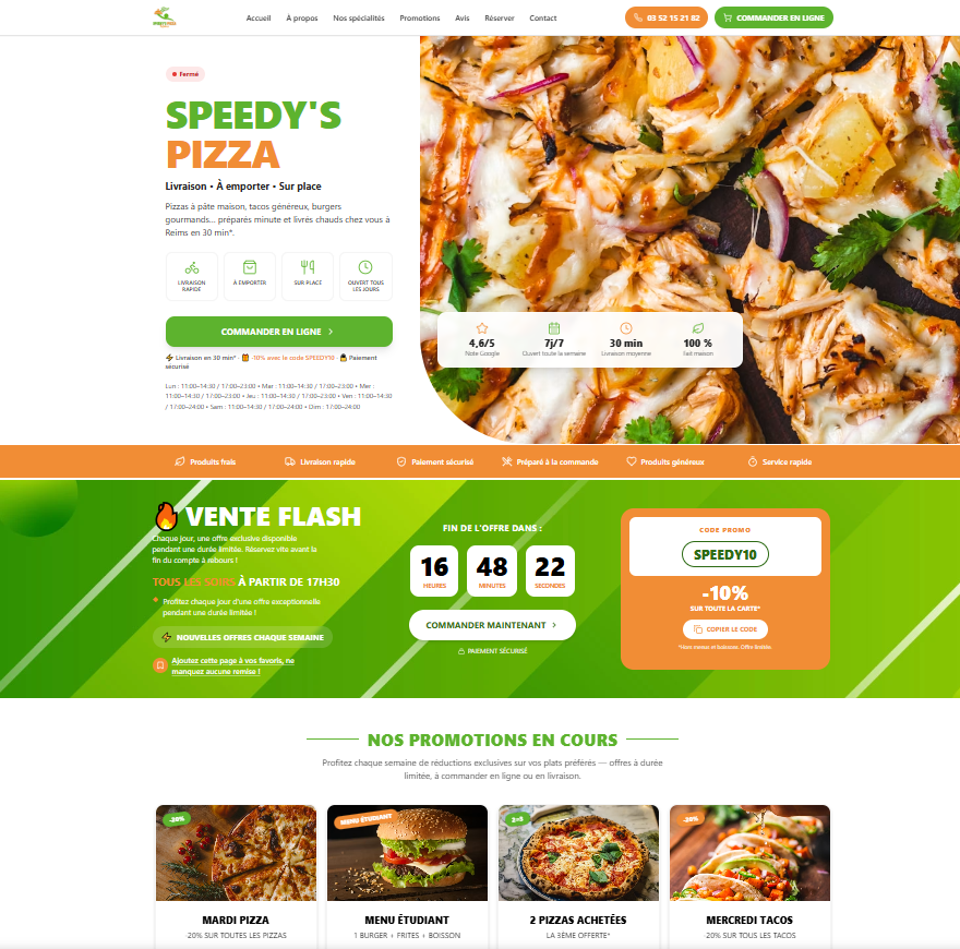 Landing page — preuve d'efficacité Resto BANK CHR