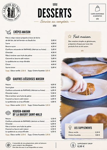 Carte — Desserts