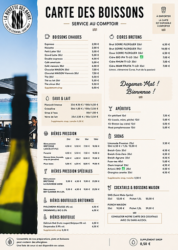 Carte — Boissons