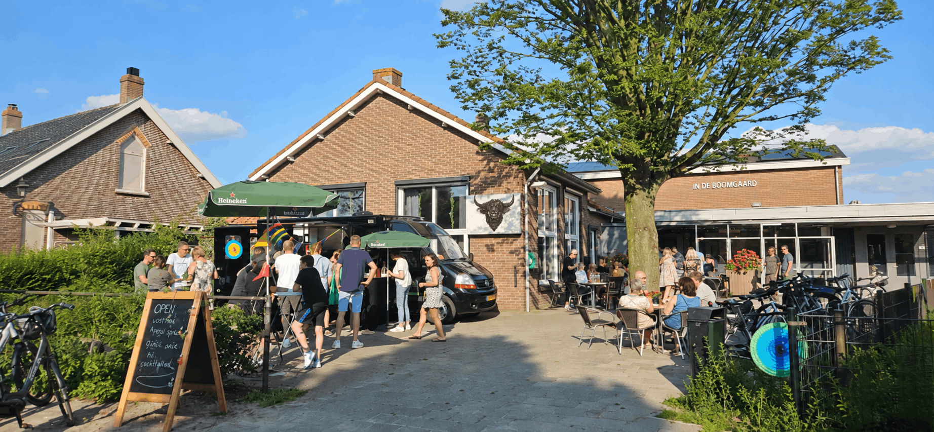 Luchtfoto van het dorp Oudelande