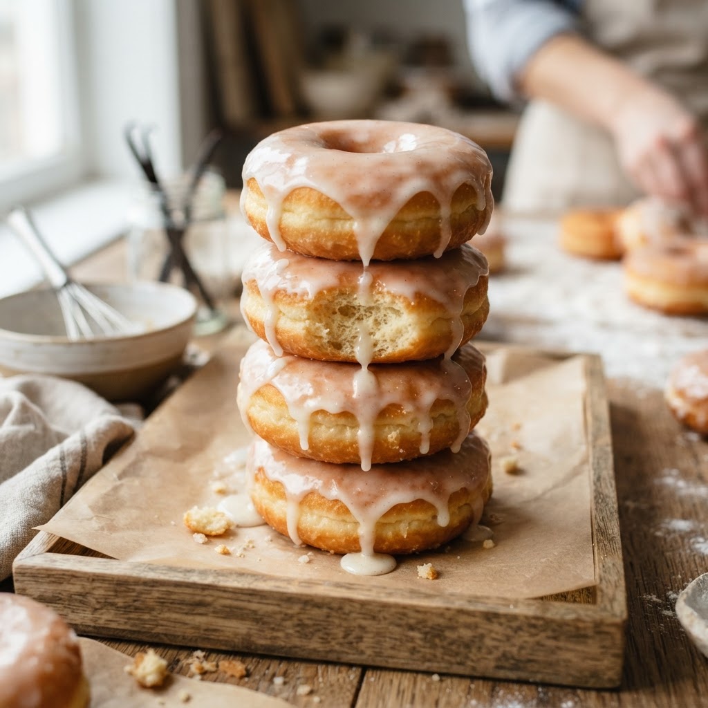 Donuts au levain classiques (glaçage)