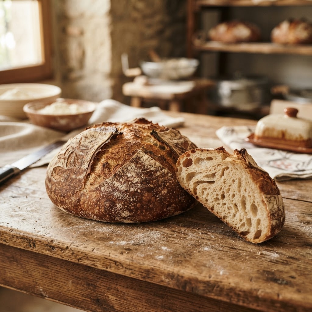 Pan gallego de masa madre (versión casera)