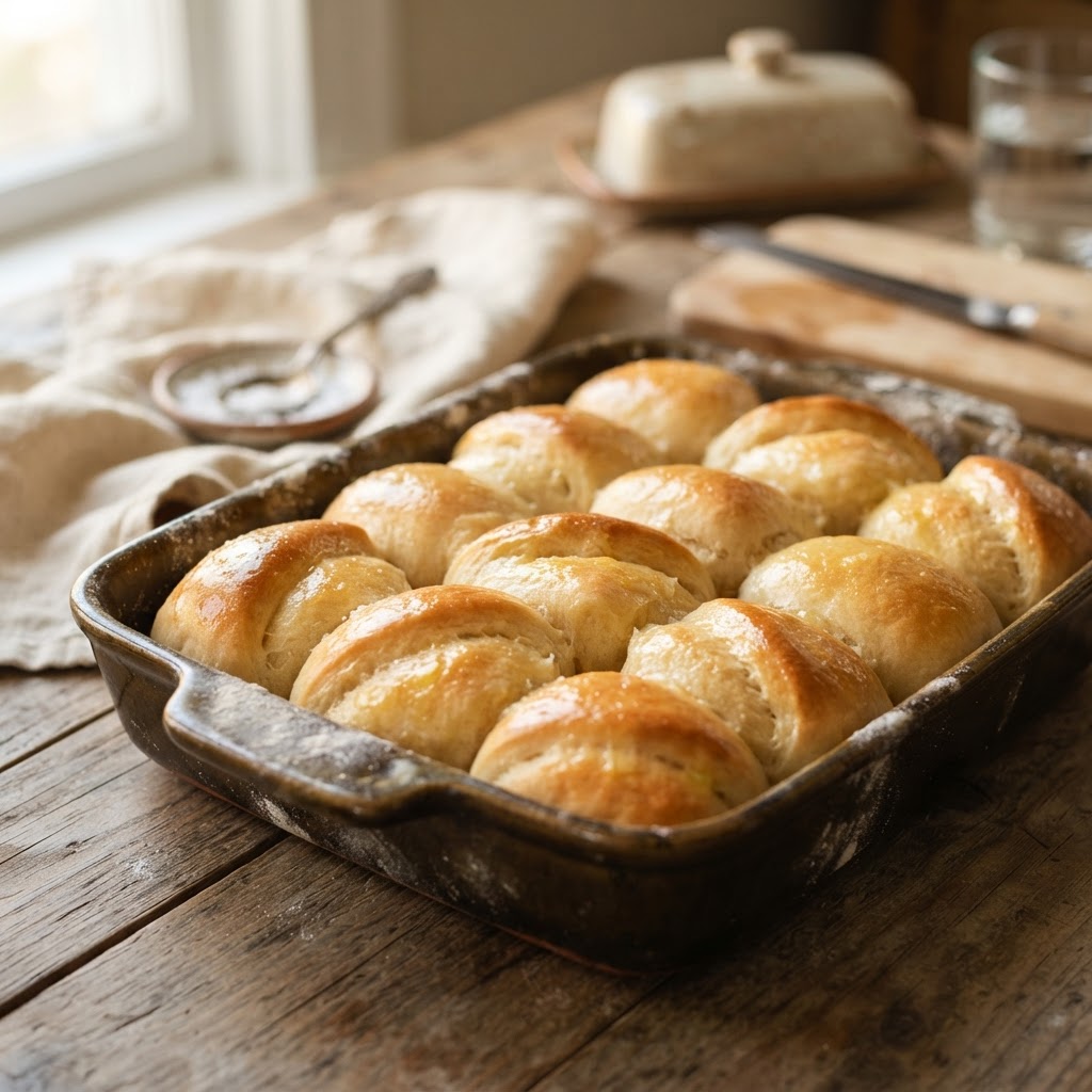 Parker House Rolls (petits pains pliés)
