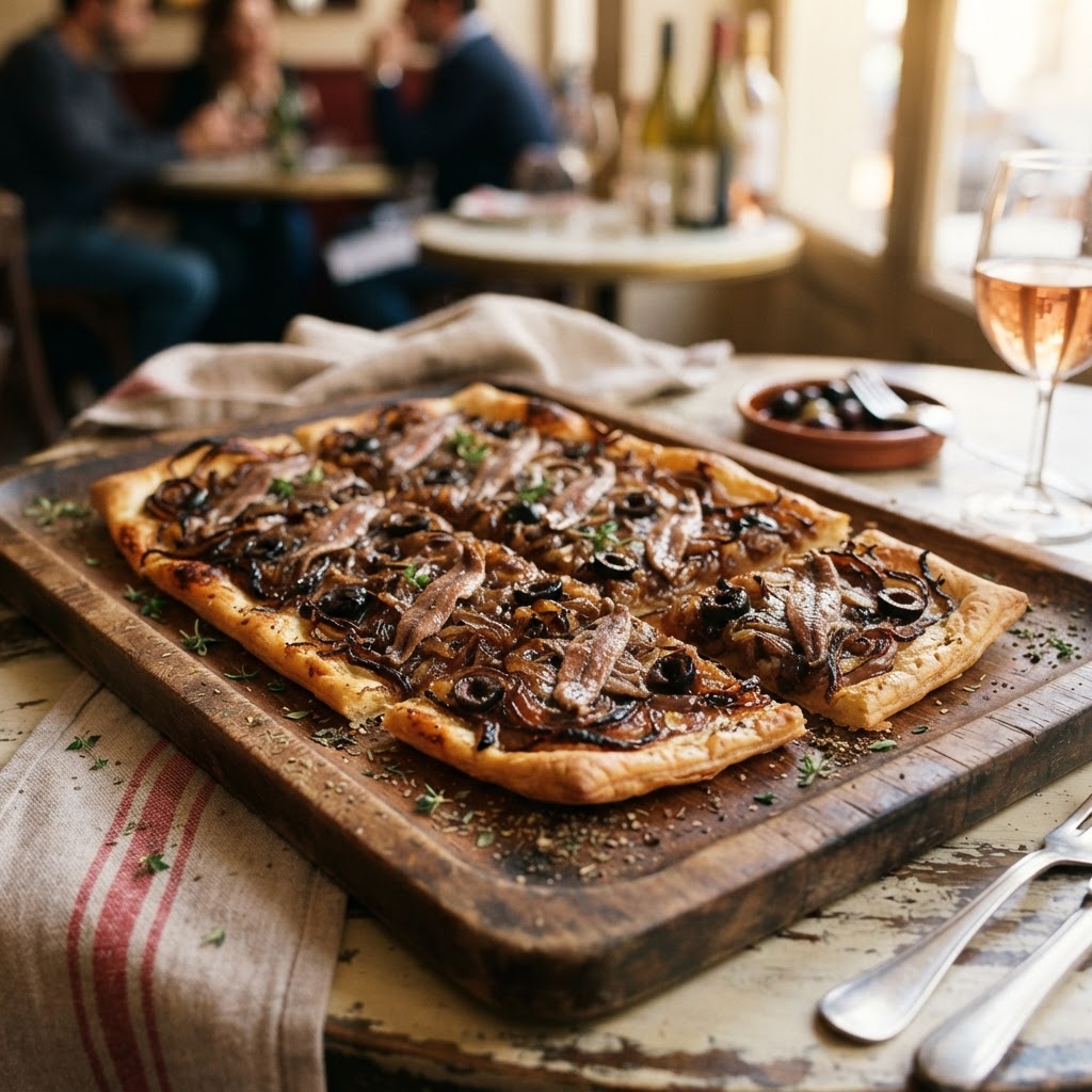 Pissaladière niçoise, style maison