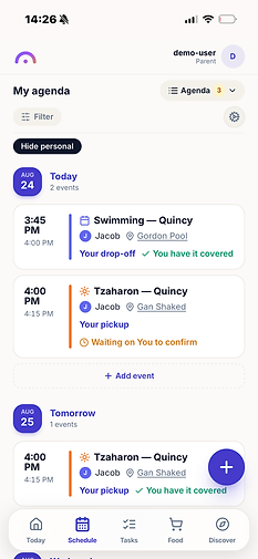 Looz agenda with multiple views