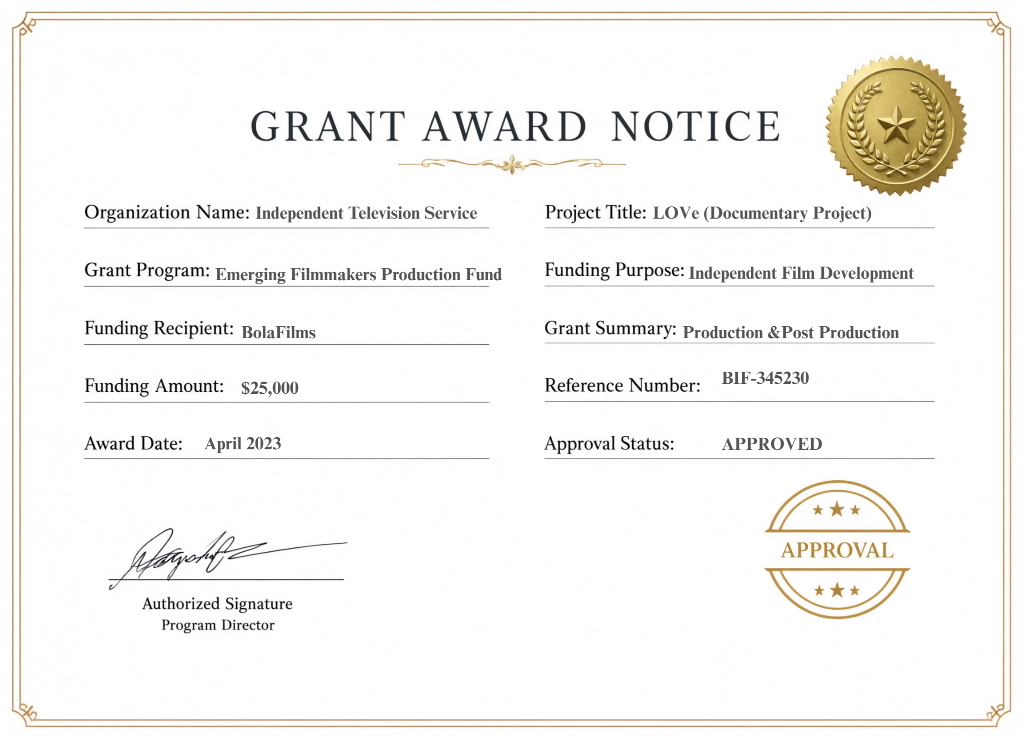 BolaFilms — $25,000 Secured