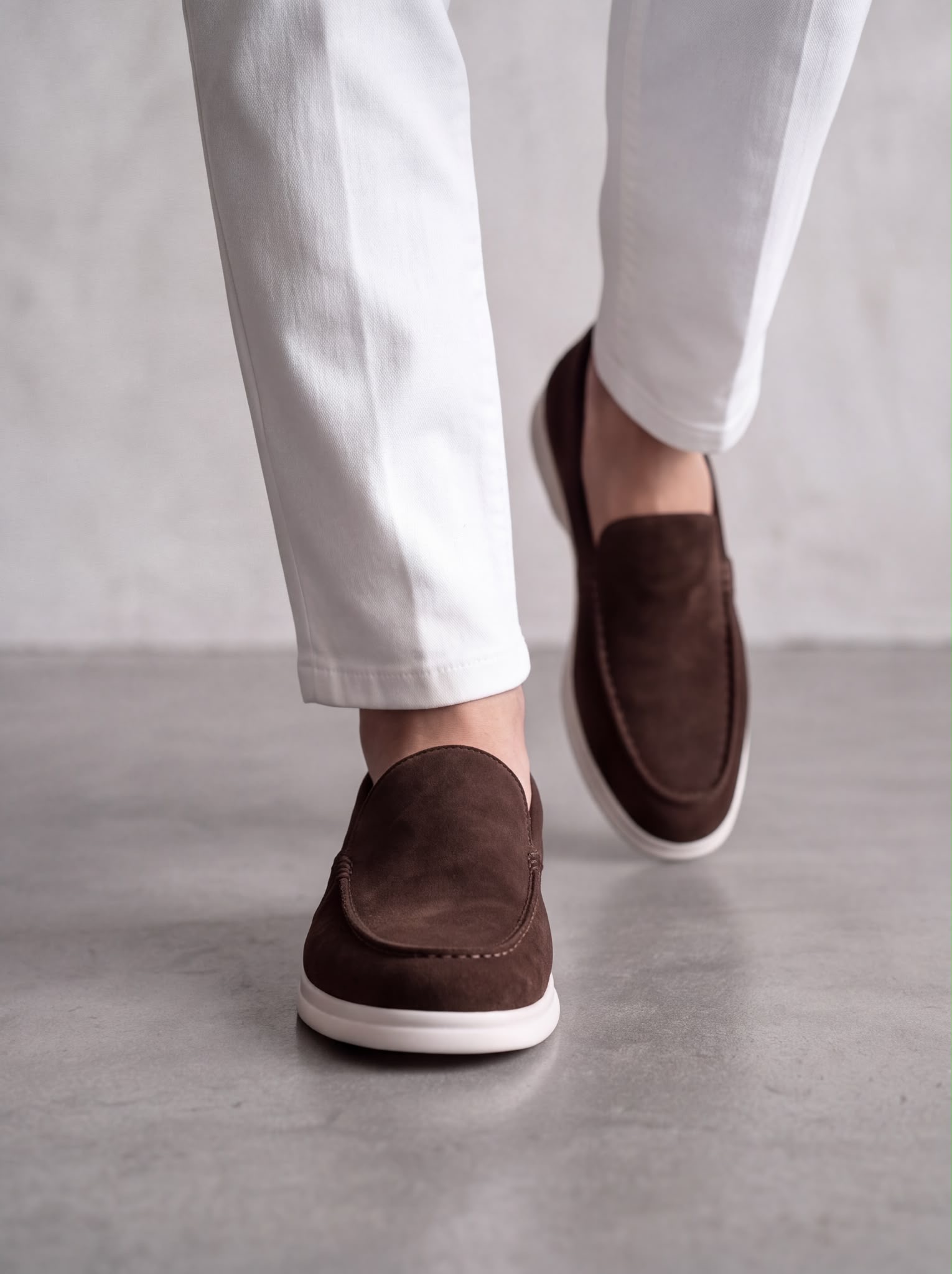 Brown Suede Loafers
