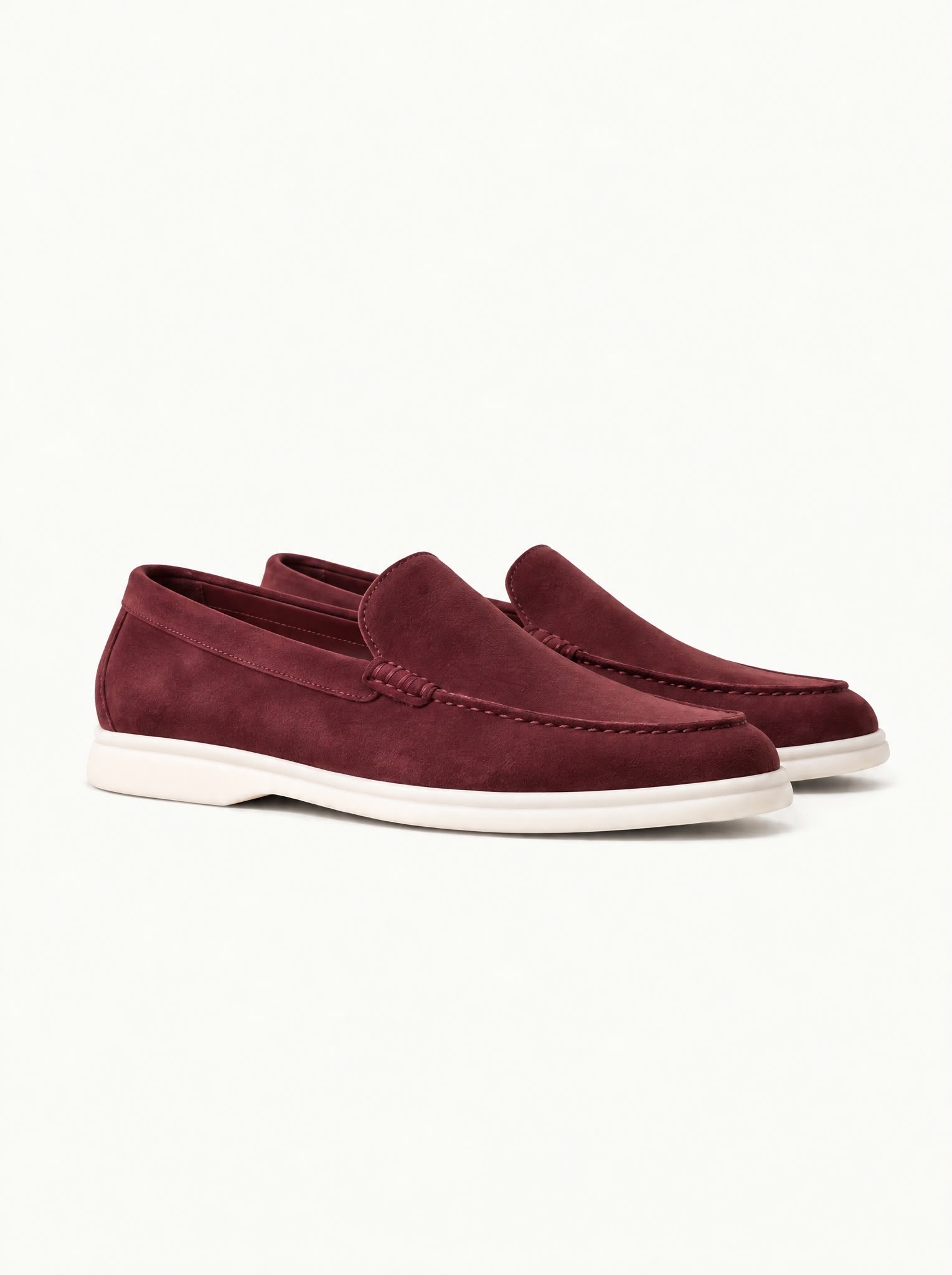Burgundy Suede Loafers