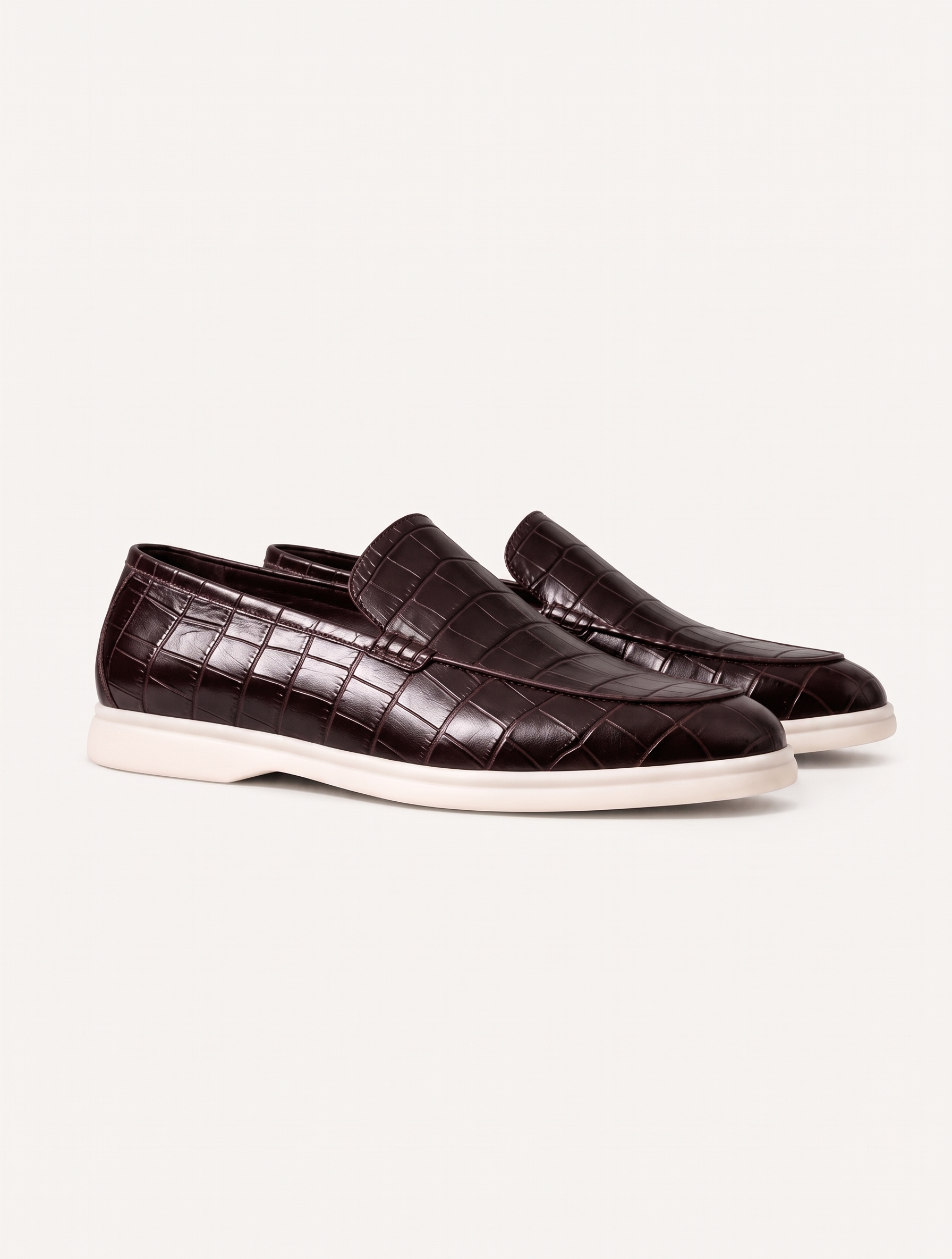 Crocodile Brown Loafers