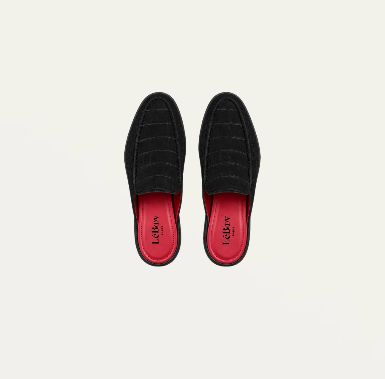 Nubuck Crocodile Signature Mules