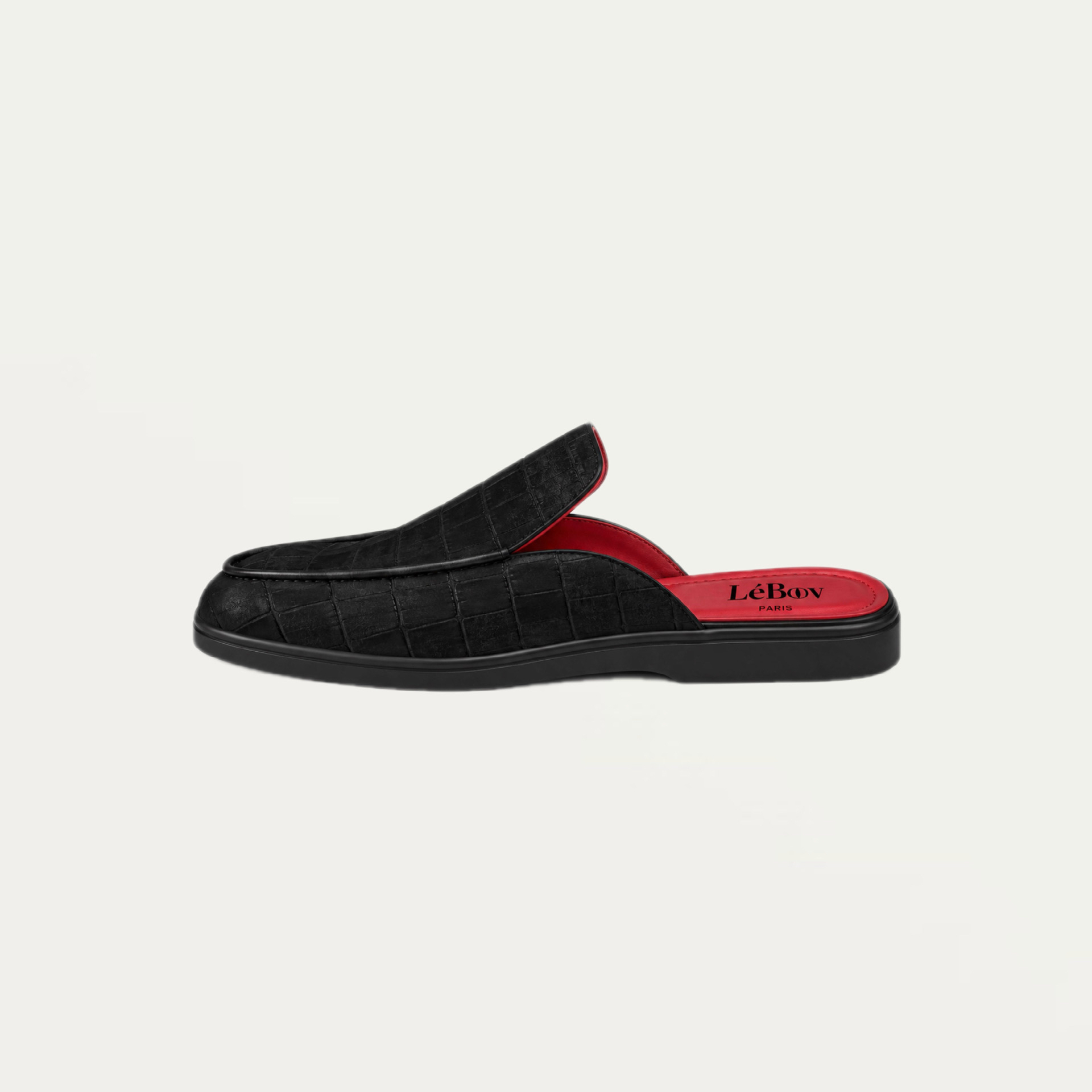 Nubuck Crocodile Signature Mules