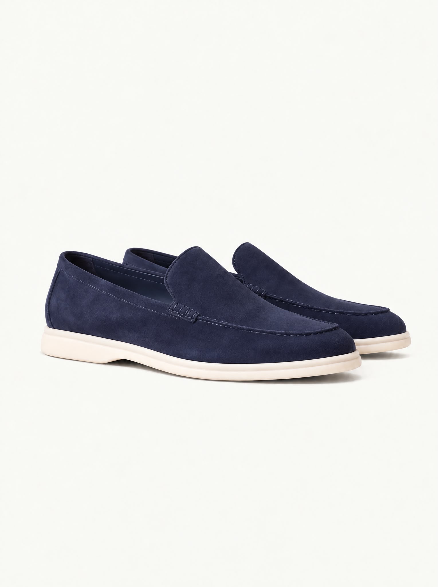 Navy Suede Loafers