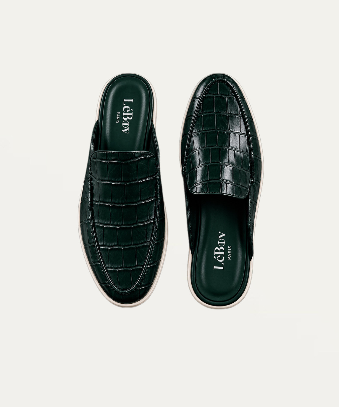Crocodile Emerald Mules