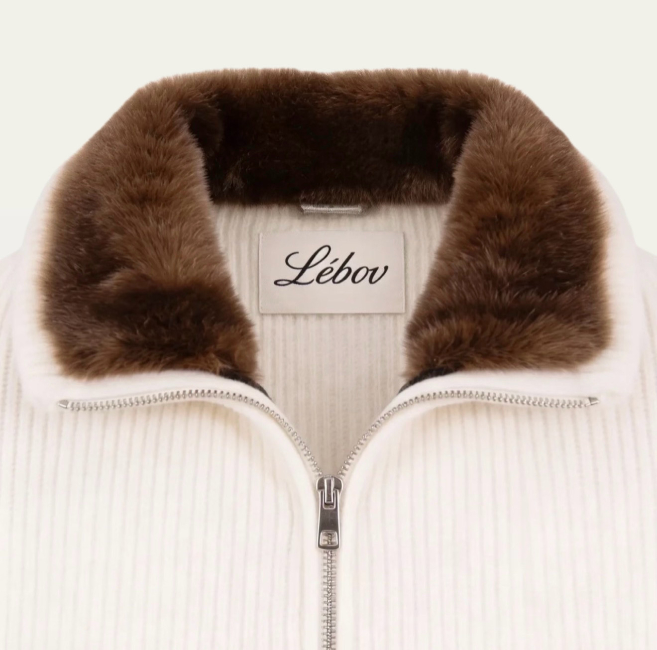 Cream Fur Collar Jacket