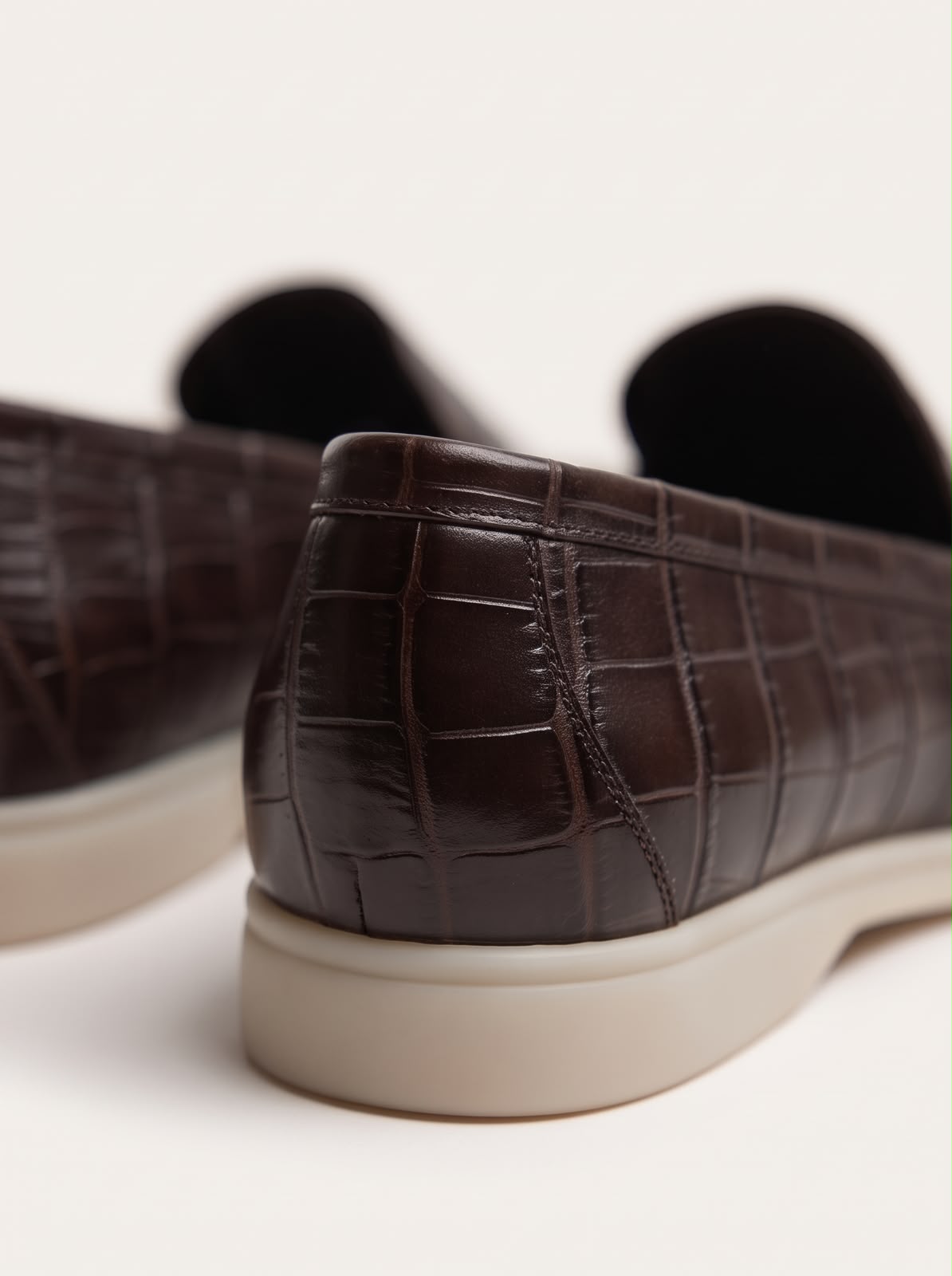 Crocodile Brown Loafers