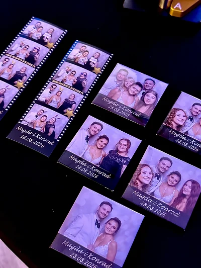 Gotowe fotomagnesy i paski zdjęć z wesela — pamiątka od gości
