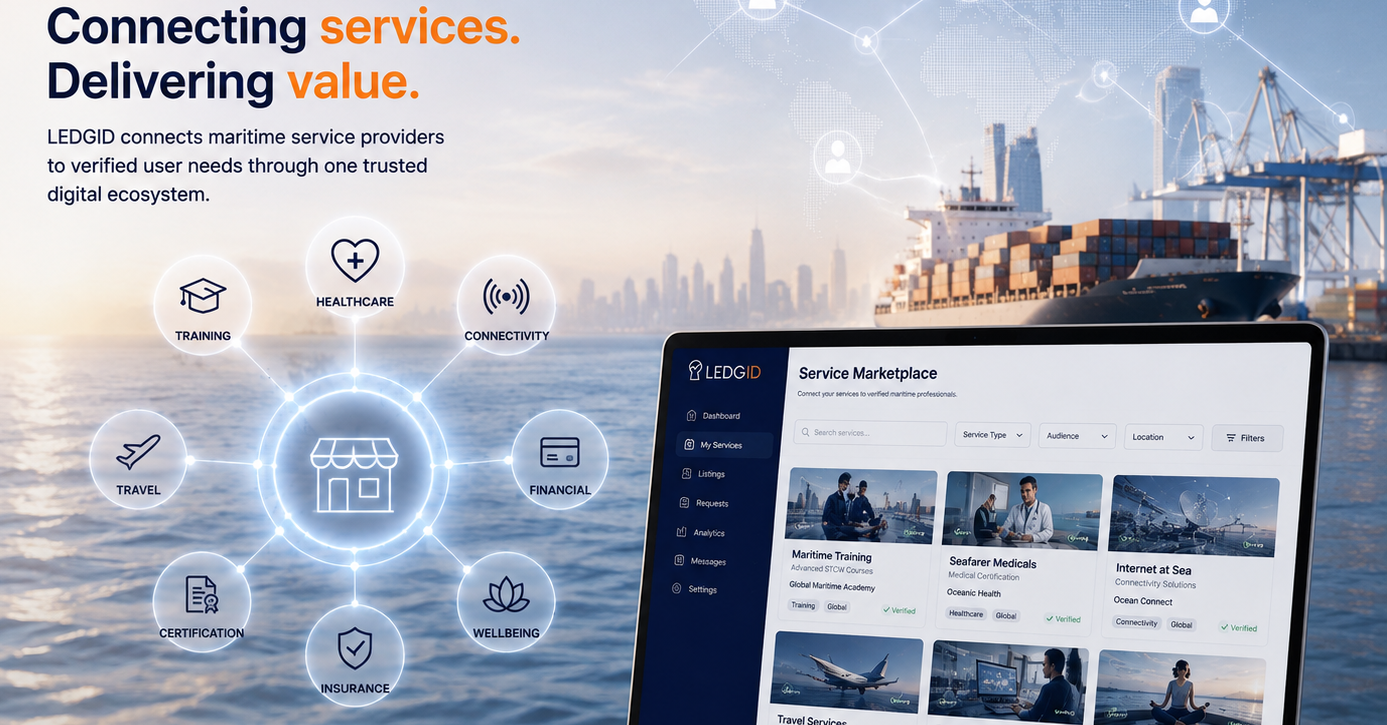 LEDGID maritime service ecosystem