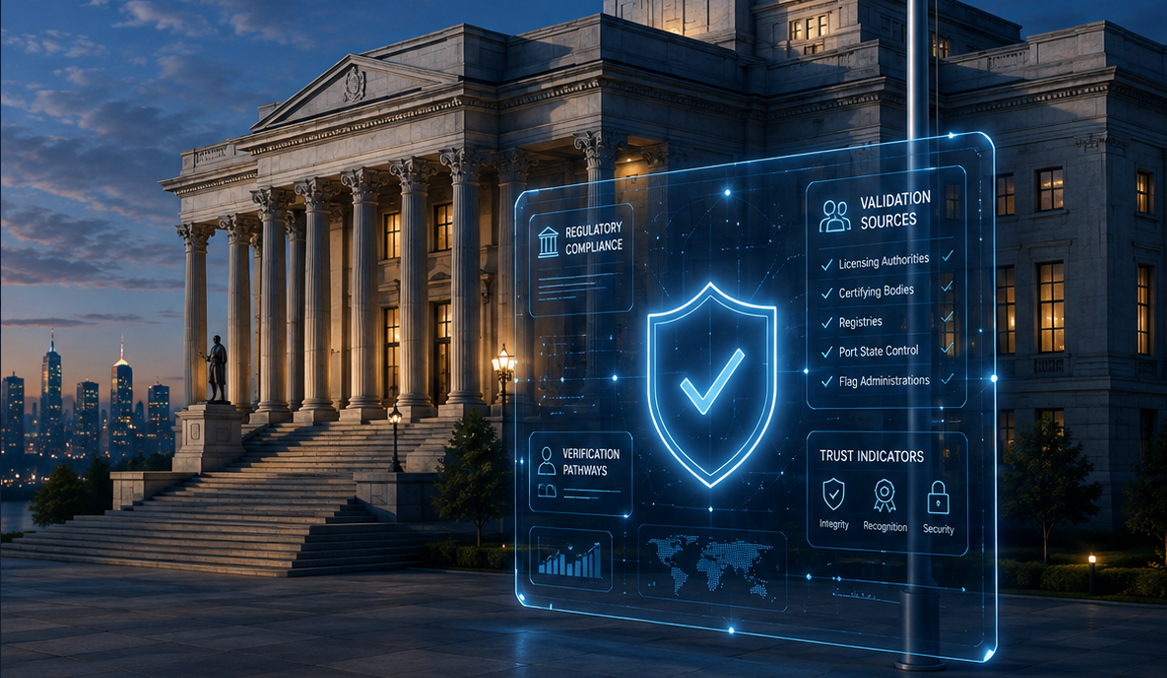 LEDGID authority verification pathway with source attribution