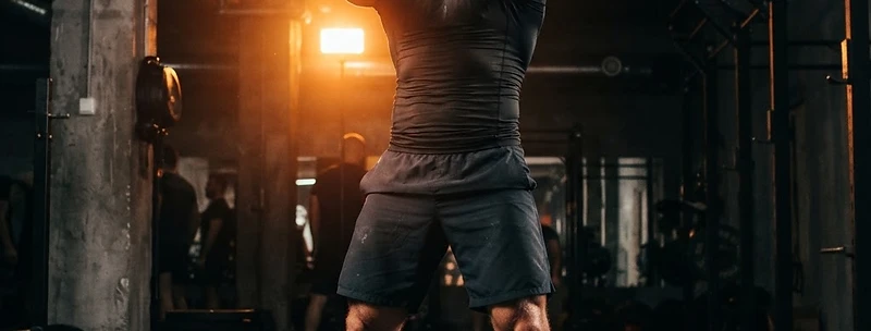 Man training in gym wear