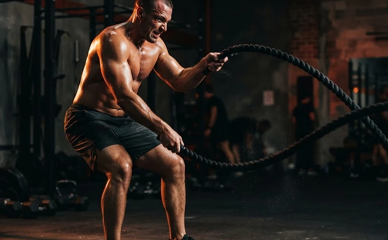 Athlete training in the gym